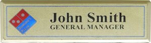 PLACA ID - REGULAR 24x75mm - DOMINO'S
