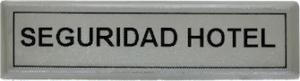 PLACA ID - ULTRA MINI 19x57 mm - PLATEADA SEGURIDAD