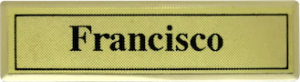 PLACA ID - MINI 19x70 mm - DORADA FRANCISCO