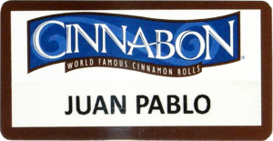 PLACA ID PLASTICA CINNABON