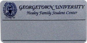 PLACA ID PLASTICA GEORGETOWN UNIVERSITY