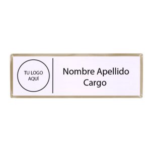 Piocha Metálica Regular Gold/Blanco 24x75mm