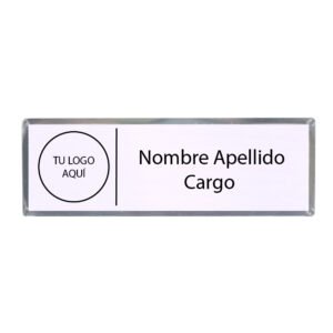 Piocha Metálica Regular Silver/Blanco 24x75mm